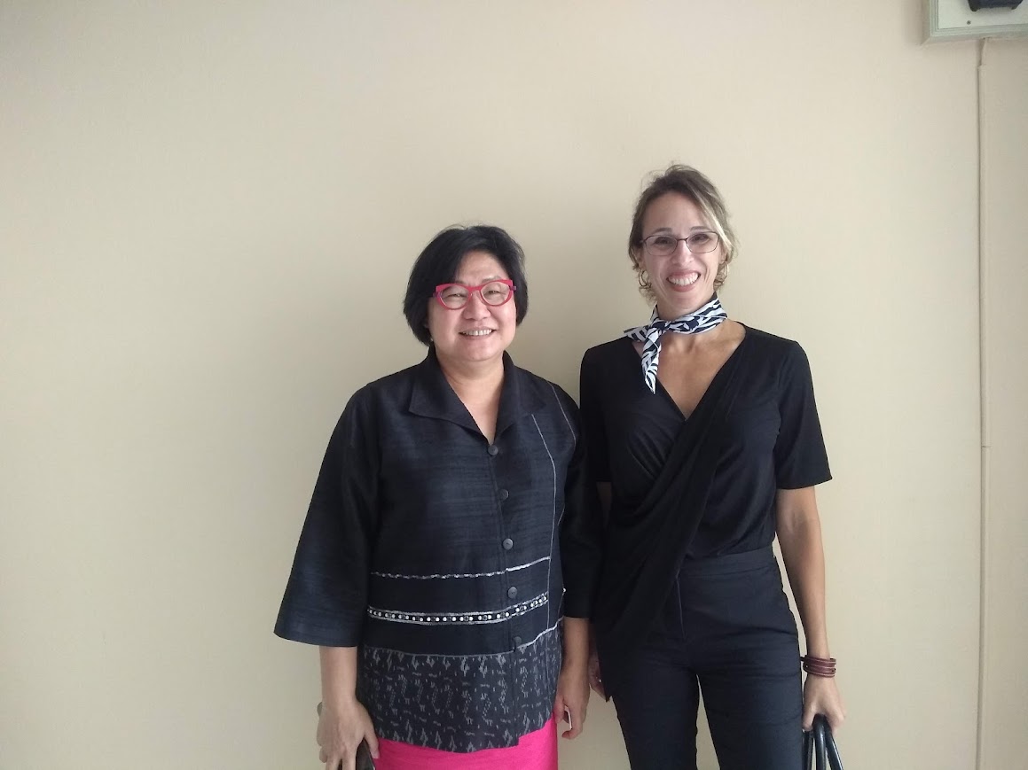 Maria Eduarda Blaiklock com Vanida Khumnirdpetch em Bangkok, 2018